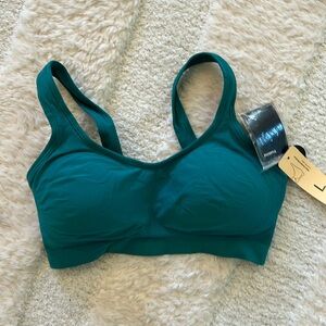 Truekind® Daily Comfort Wireless Shaper Bra, Large, Forest Green, NWT